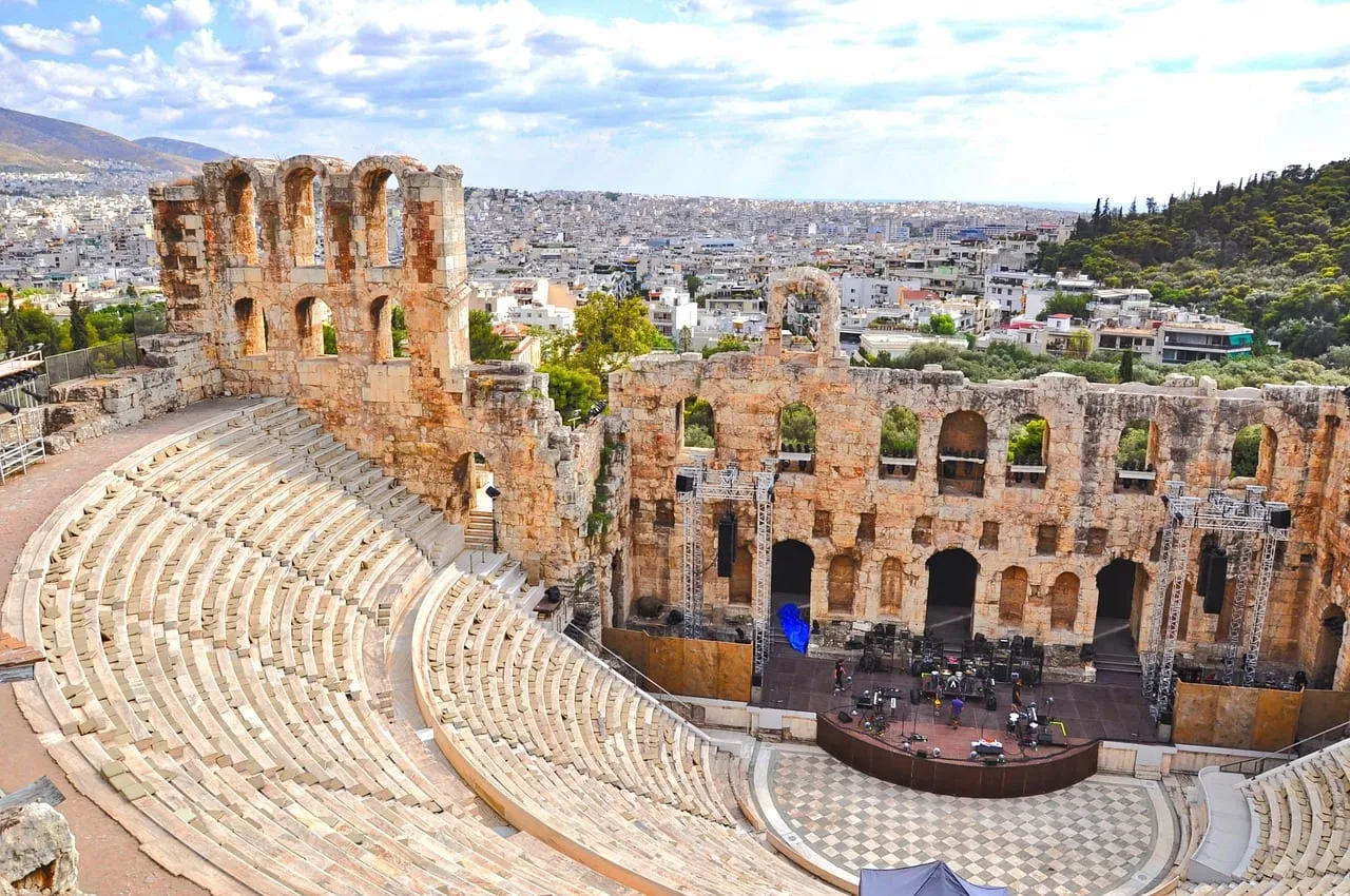 The Odeon of Herodes Atticus on the slope of the Acropolis