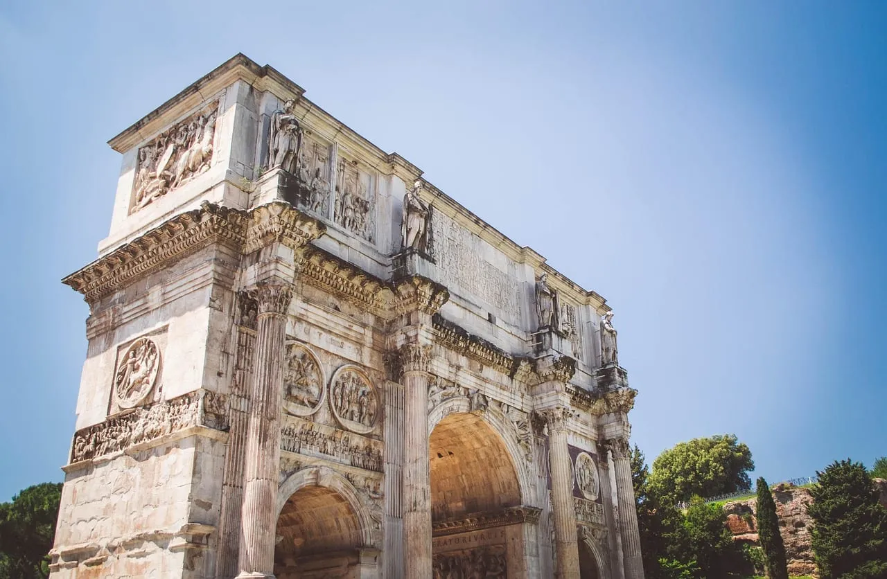The Arch of Constantine beside the Colosseum