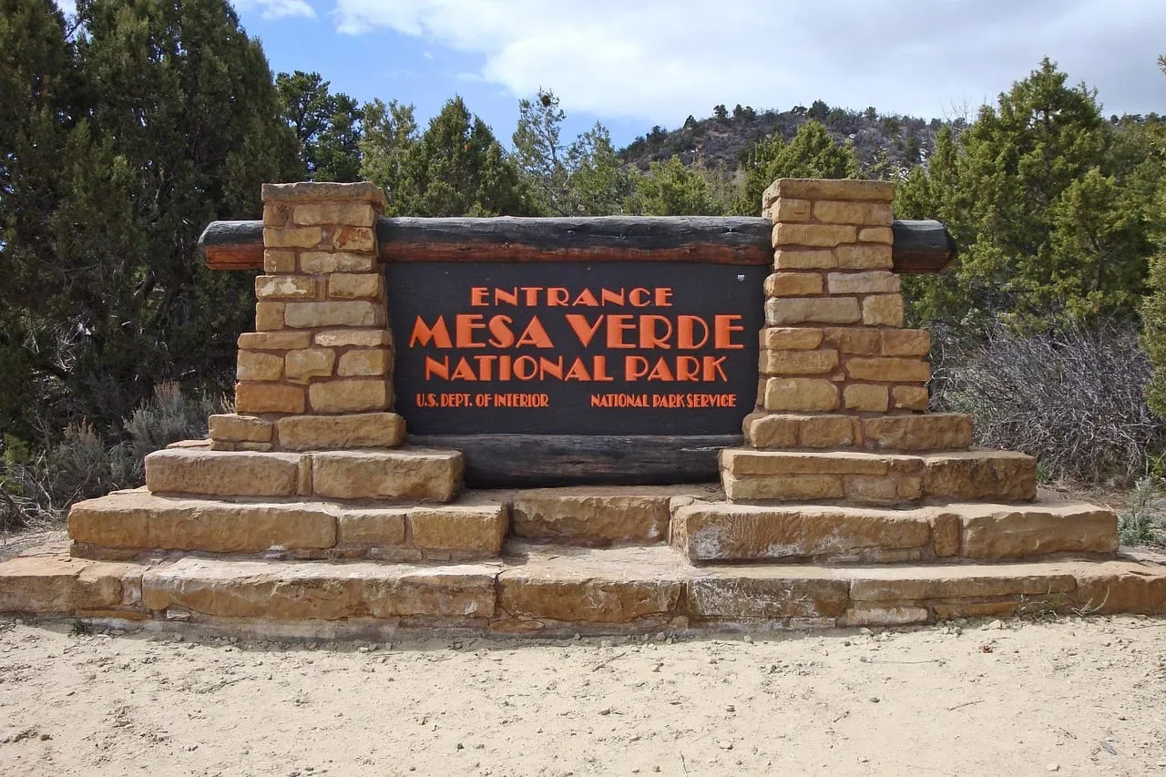 The national park entrance sign
