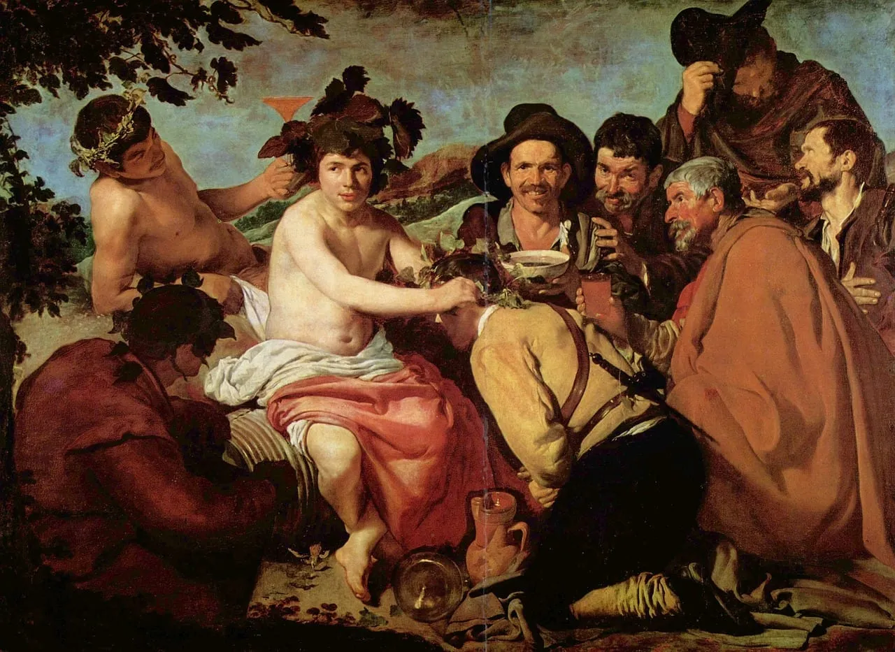 Velázquez’s painting of Bacchus with a group of drinkers